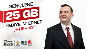 Pehlivan’dan Gençlere Bireysel 25 GB İnternet Sözü