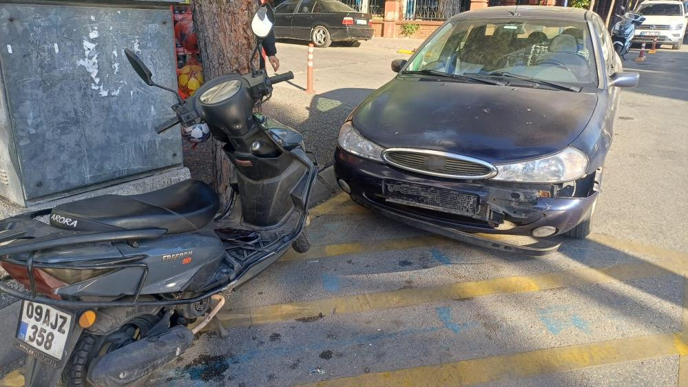 Otomobil ile motosiklet çarpıştı: 1 yaralı