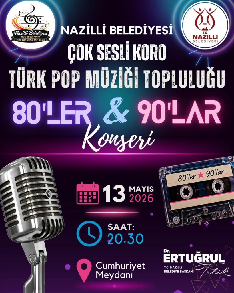 Nazilli Cumhuriyet Meydanı müzik dolu geceye hazırlanıyor