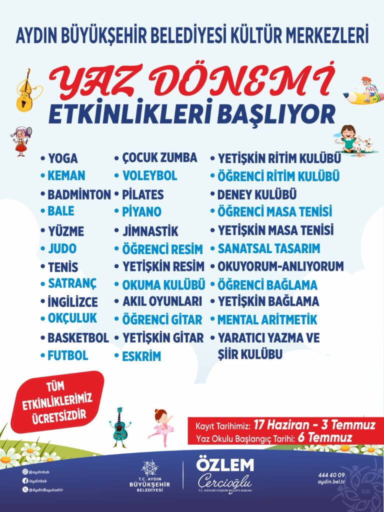 BAŞKAN ÇERÇİOĞLU İLE AYDINLI ÇOCUKLAR YAZ TATİLİNDE EĞLENİRKEN ÖĞRENECEK