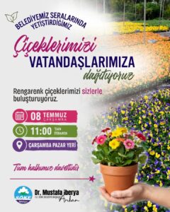 SÖKE BELEDİYESİ’NDEN VATANDAŞLARA MEVSİMLİK ÇİÇEK DAĞITIMI