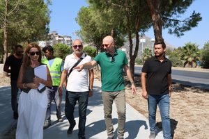 SÖKE’DE BİSİKLET VE YÜRÜYÜŞ YOLU PROJESİNDE ÇALIŞMALAR HIZLA DEVAM EDİYOR